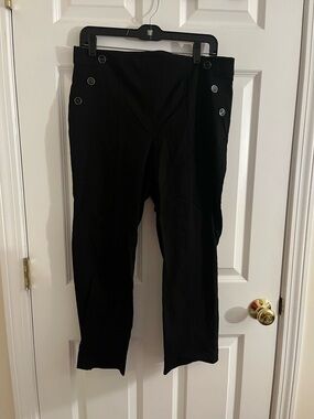 Rafaella Black Cropped Sailor Pants